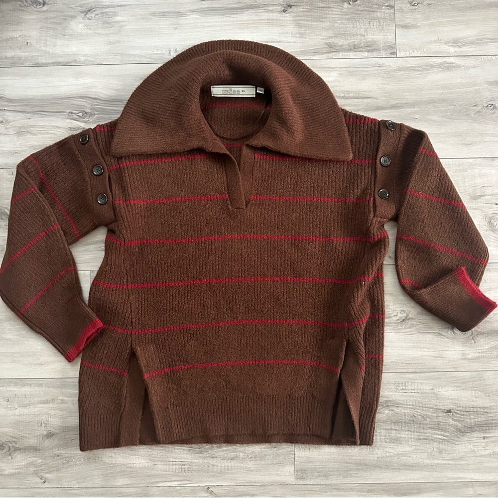 GU (Uniqlo) x Rokh Collaboration Sailor Sweater W/Red Insert Size L NWOT